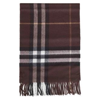 Burberry Check Cashmere Scarf - female - Burberry - Winter Scarves - Brown - ONE SIZE - Accessories