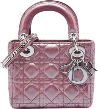 Dior Pre-owned Mini Lady - Dames - Vintage Mini Tas - Roze - ONE Size - Leer - Vintage