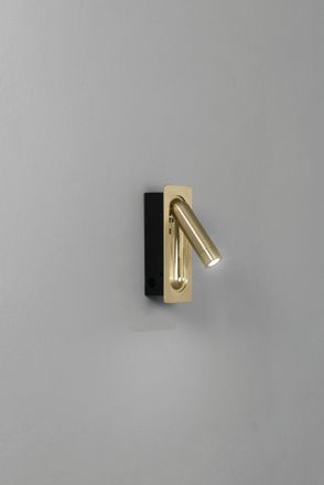 Luce-Ambiente-Design Defoe Recessed LED Wall Light in Gold Aluminum 3w 300lm 3000k 7x14