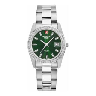 Swiss Alpine Military Elysium Horloge - Dames - Accessoires - Groen - Maat: ONE Size