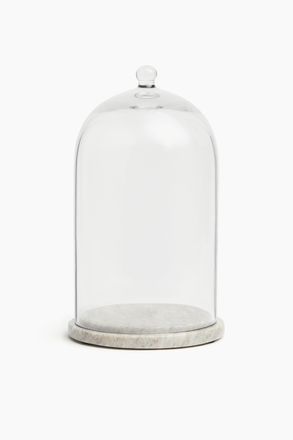 H&M Marmorplatte mit Glasglocke - Beige