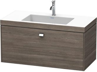 Duravit Lavamanos Duravit Brioso C-bonded Con Base Mural 100,0x48,0 Cm, 1 Caj&oacute;n, Sin Rebosadero, Con Banco Para Grifos, 1 Agujero Para Grifos, Color (frente/c