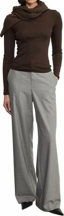 Enza Costa Cashmere Cotton Cable Knit Easy Crew Sweater In Bitter Chocolate
