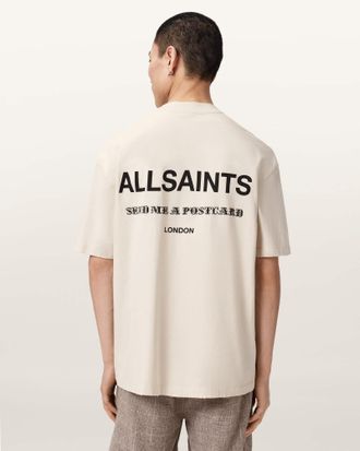 AllSaints Cotton Dreamer Short Sleeve Oversized Graphic T-Shirt, Size: XXL