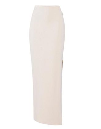 Elisabetta Franchi Light Crepe Heart Shaped Edge Skirt