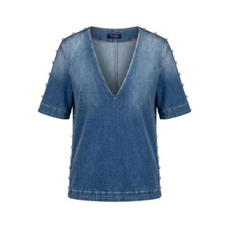 Trussardi Top in Denim - - Blouses & Shirts - Donna - Blu - S