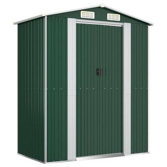 Berkfield Home Garden Shed Green 192x108x223 cm Galvanised Steel | Size: 192 x 108 x 223 cm