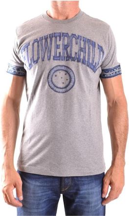 Diesel Grijs Print Ronde Hals T-shirt - Heren - T-shirts - Grijs - S - Katoen - Tops