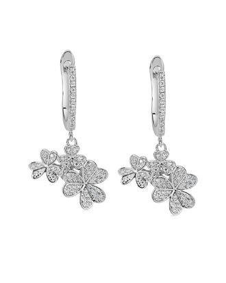 Suzy Levian Suzy Levian Silver Cz Cluster Earrings