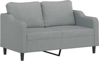 vidaXL Sof&aacute; De 2 Plazas De Tela Gris Claro 140 Cm Vidaxl