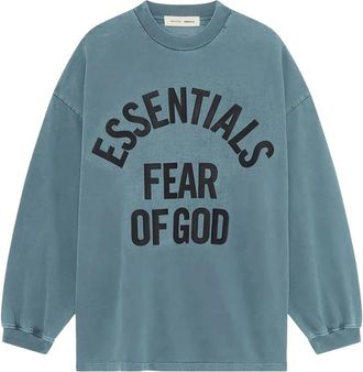 Fear of God Campus 90s Long Sleeve T-shirt - Heren - Longsleeves - Blauw - S - Katoen - Tops