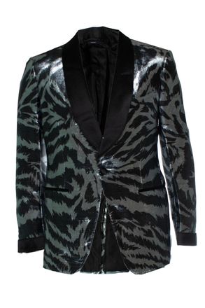Tom Ford Atticus Zebra metallic tuxedo jacket