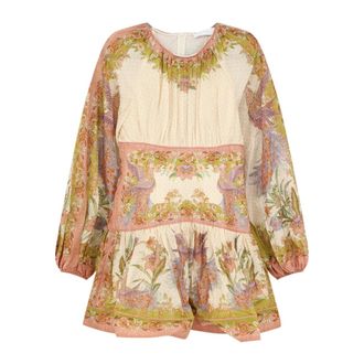 Zimmermann Indra Mini Dress - female - Zimmermann - Short Dresses - Multicolor - XS - Dresses