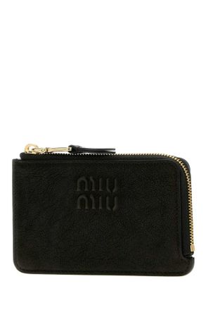 Miu Miu Leather Card Case - Black