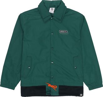 adidas Mens adidas originals Mr Windbreaker Double Layer Lapel Polar Fleece logo Sports Jacket Forest Green HG7905