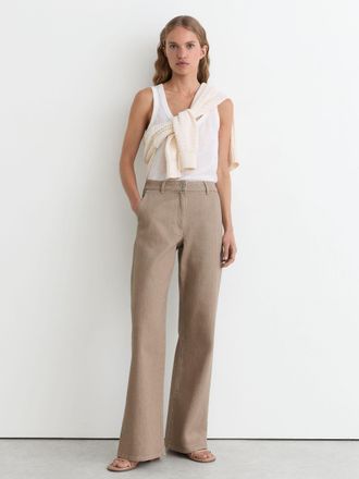 Reiss Sand Wide-leg Jeans, 26R