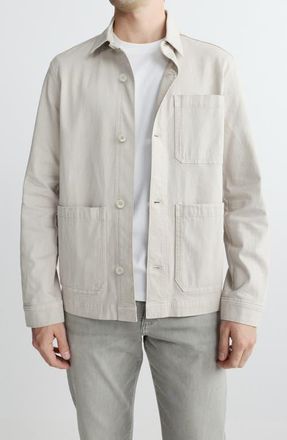 DL1961 Sean DL Twill Shirt Jacket in Chalk at Nordstrom, Size Xx-Large