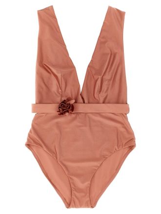 Zimmermann lucky Plunge Flower One-piece Swimsuit