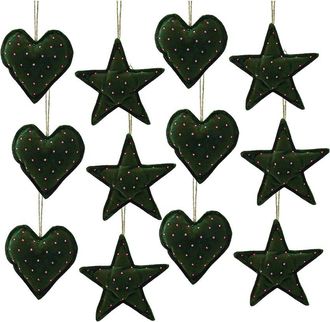 A&B Home Set Of 12 Star Heart Hanger