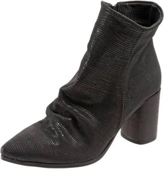 Bueno Womens Jana Scrunchy Boots In Black Leather