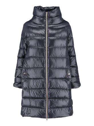Herno Black Zip-Up Hooded Puffer Jacket
