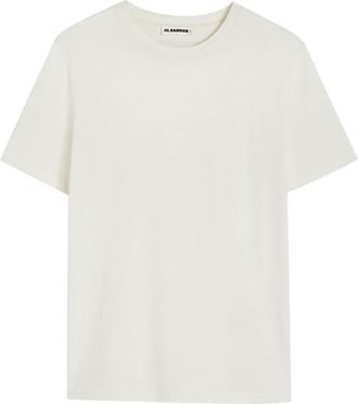 Jil Sander White Logo Cotton T-shirt