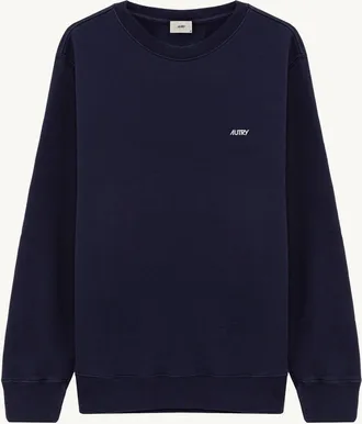Autry FELPA GIROCOLLO IN COTONE CON LOGO RICAMATO DONNA