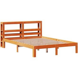 vidaXL Vidaxl - Bed Frame without Mattress Wax Brown 140x190 cm Solid Wood Pine