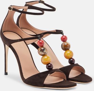 Malone Souliers Lena beaded suede sandals