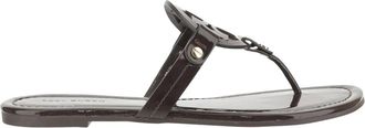 Tory Burch Sandalen - Dames - Slippers - Bruin - 37 EU - Leer - Schoenen