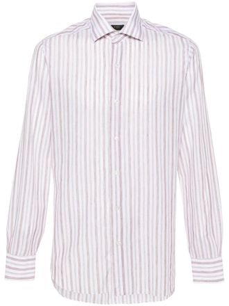 Barba Gestreept overhemd - Wit