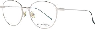 Scotch & Soda Accessoires, Dames, Grijs, ONE Size, Gouden Dames Optische Monturen Ronde Stijl