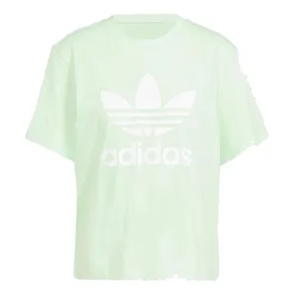 adidas (WMNS) adidas Adicolor Trefoil Boxy T-Shirt Asia Sizing Green IN8436