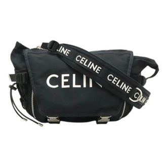 Celine Pre-owned Cross Body Bags, female, Black, Size: ONE SIZE Pre-owned Trekking Messenger Bag Nylon Crossbody Bag