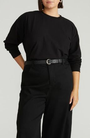 Universal Standard Drop Shoulder Top in Black at Nordstrom, Size 3Xl