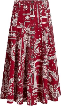 Cinq à Sept Gonna con stampa paisley - Rosso