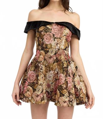 En Saison Carey Mini Dress In Pink Gold Black