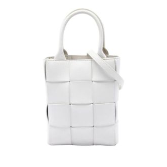 Bottega Veneta Pre-owned Cassette Tote - Dames - Pre-owned - Wit - Maat: ONE Size Leer