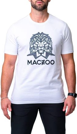 Maceoo Mightymane White Embroidered Logo Stretch Cotton Graphic T-Shirt at Nordstrom, Size 3