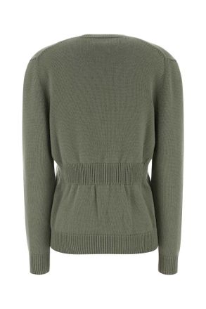 Fendi Womens Sage Green Stretch Cashmere Sweater Sage-25 Exterior: Elastane Maglieria