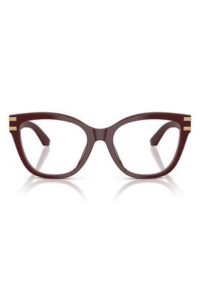 Dolce & Gabbana 55mm Butterfly Optical Glasses in Bordeaux /Demo Lens at Nordstrom