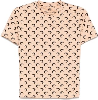 Marine Serre Top Recycled Moon in jersey - Toni neutri