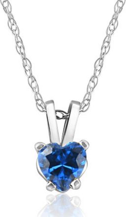 Pompeii3 1/2ct Blue Heart Shape Sapphire 14K White Gold