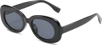 Generic Small Frame Mens Vacation Sunglasses Commuter Sports Womens Driving Sun Glasses(Black)