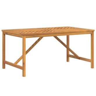 Berkfield Home Garden Dining Table 150x90x74 cm Solid Wood Acacia in Brown | Size: 150 x 90 x 74 cm