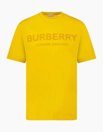 Burberry Mens Burberry Ellison Logo Print T-Shirt Orange - Size: 42