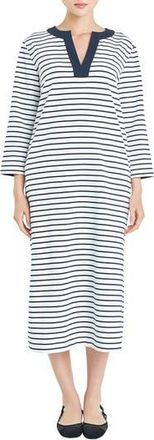 English Factory Stripe Cotton Jersey Shift Dress in White/navy at Nordstrom Rack, Size X-Small