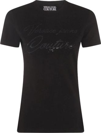 Versace Jeans Couture T-shirt - Dames - T-shirts - Zwart - M - Katoen - Tops