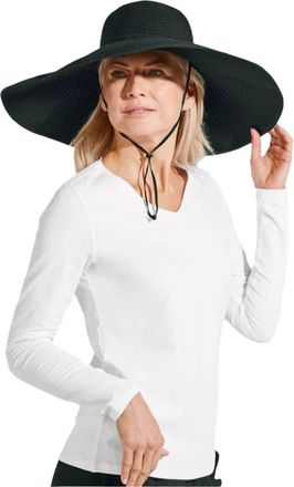 Coolibar Womens Shelby Ultra Wide Sun Hat, UPF 50+ Sun Protection in Black at Nordstrom