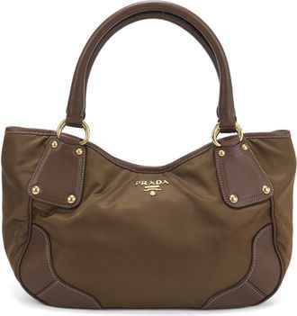 Prada Brown Nylon Tote Bag (Pre-Owned)